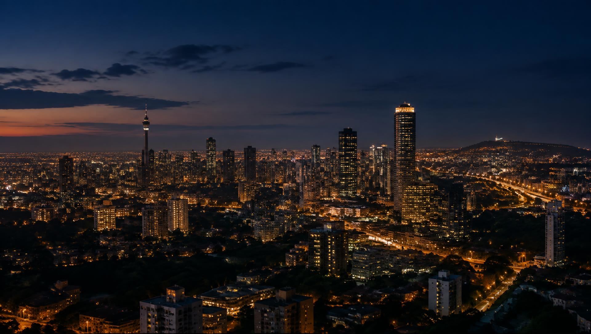 Johannesburg at dusk